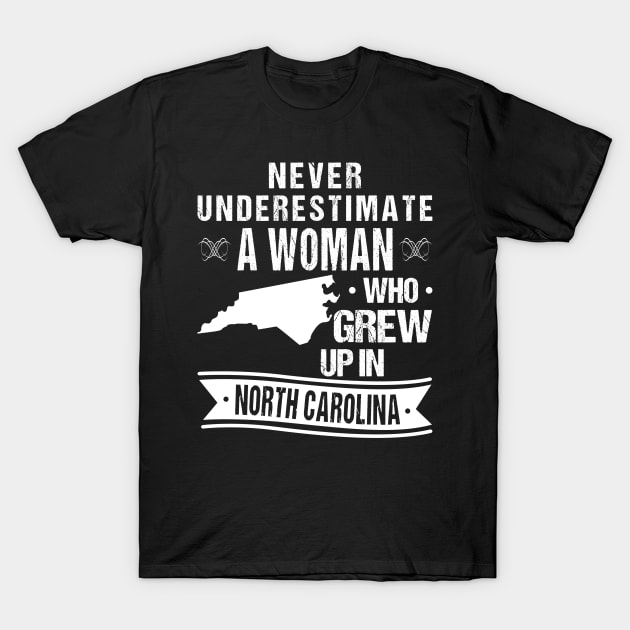 Vintage North Carolina Map Woman T-Shirt by Humbas Fun Shirts
